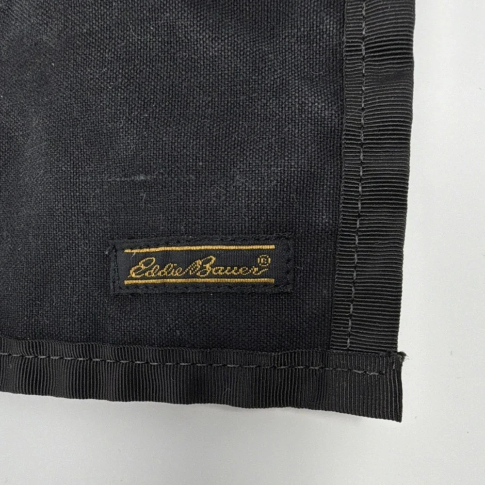 Eddie Bauer Utility Neck Pouch Belt Loop Two Pocket Black Khaki - Picture 4 of 12